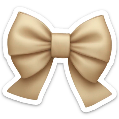Beige bow  sticker