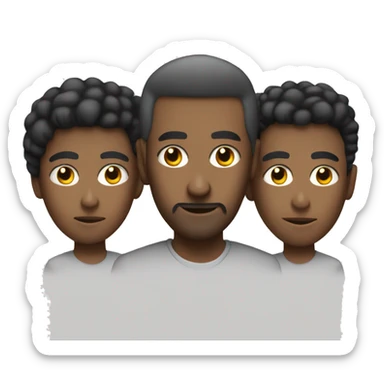 tag team of 3 European people sticker