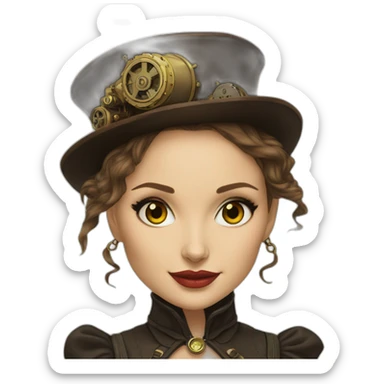 steam punk natalie portman sticker