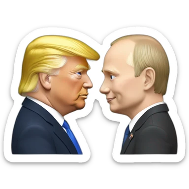 trump and putin kissing, LGBTQ+ friendly, positivity, inclusiveness sticker