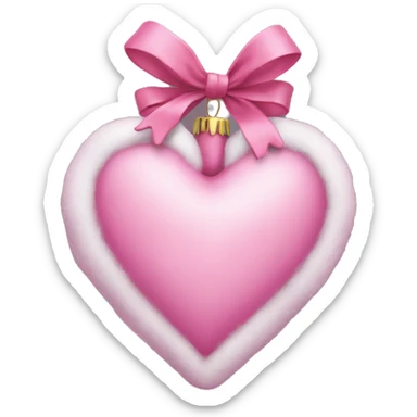 Pink christmas heart just one sticker