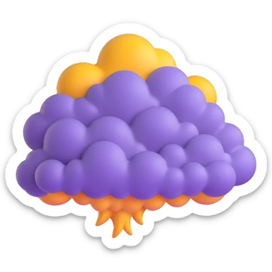 golden yellow Flying Nimbus cloud from Dragon Ball anime sticker