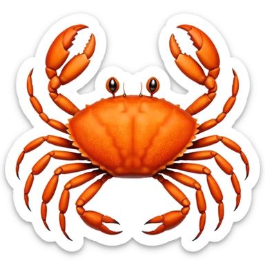 A crab with a total of eight legs sticker