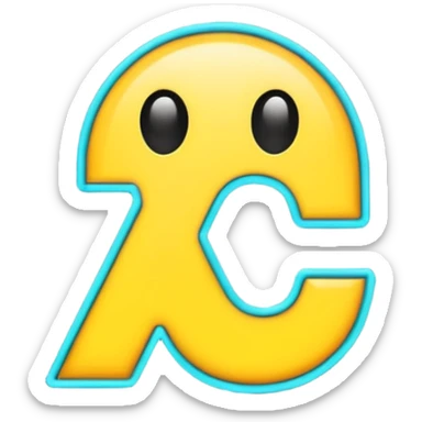 emoji with letters AI in bold futuristic font with digital circuit background sticker