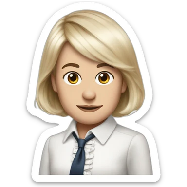 president macron dressed up like a girl sticker