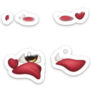 Kiss lips wink sticker