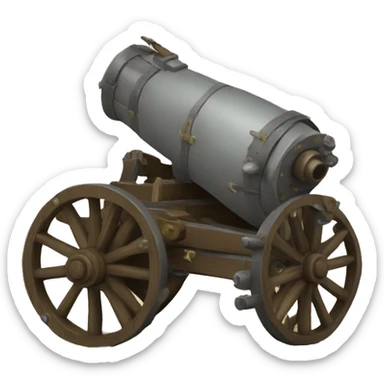 medieval war canon sticker