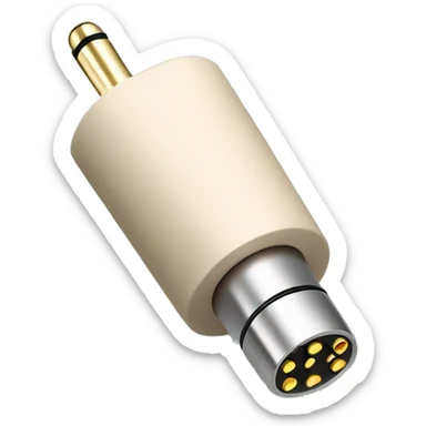 beige stereo adapter mini jack to big jack for headphones  sticker