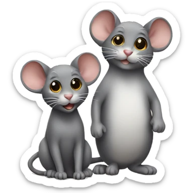 Mouse with cat sticker