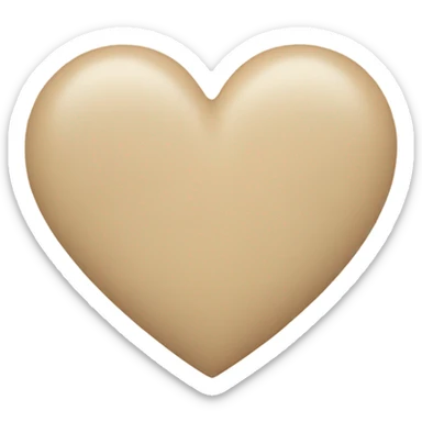 Beige heart  sticker