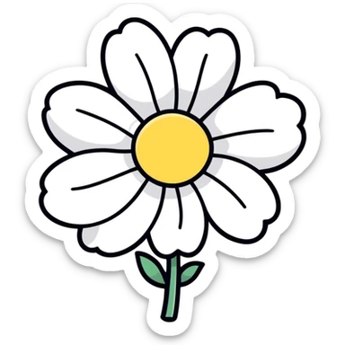 Flower hearts sticker