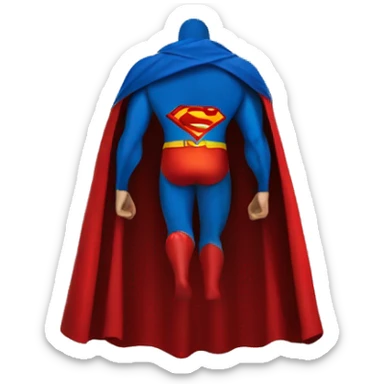 Superman cape alone from behind sticker