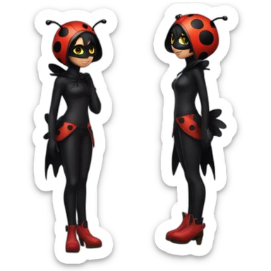 chat noir lady bug miraculous sticker
