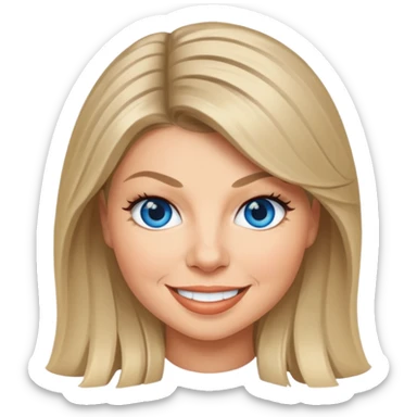 Fergie with blue eyes sticker