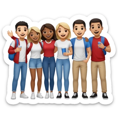 amigos puerto riqueños fuera del campus sticker