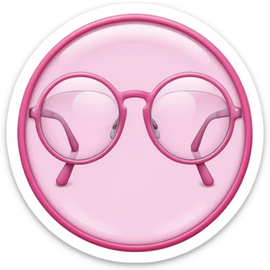  a pink glasses sticker