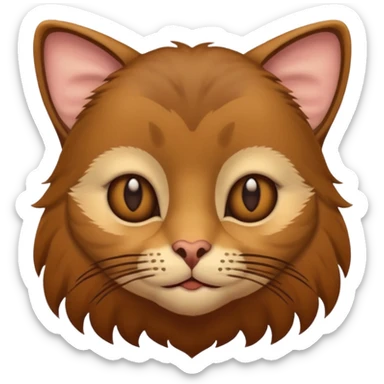 Gato con un mono encima  sticker