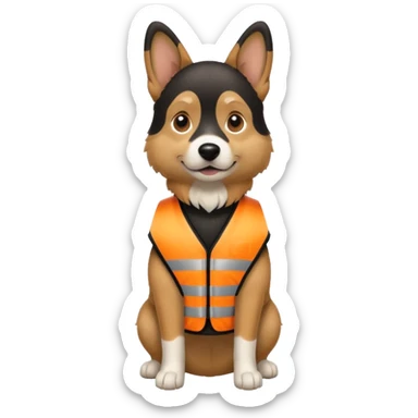 dog, Waste Management, safety vest sticker