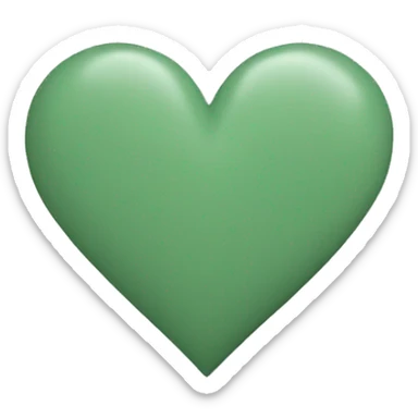 Sage green heart sticker