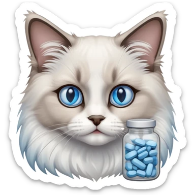 One ragdoll cat selling drugs sticker