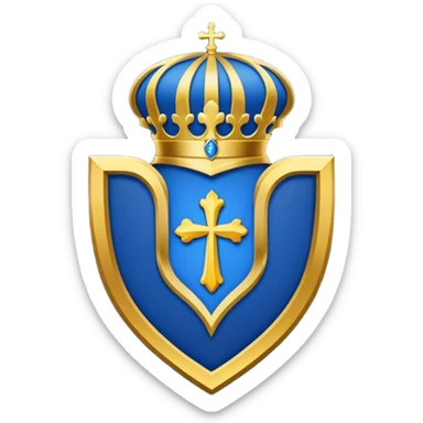 Bishop's emblem with a touch of blue sticker