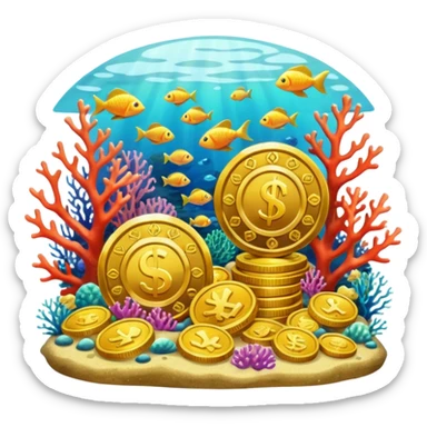 Coral Reef Treasure sticker