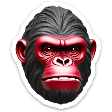 Richard Orlinski red gorilla sculpture of Richard Orlinski sticker