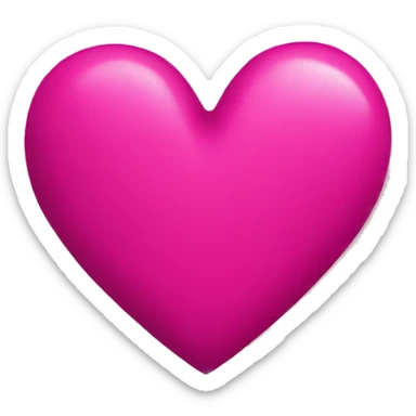 dark pink heart sticker