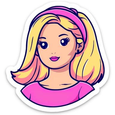 Barbie logo sticker