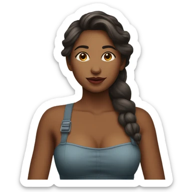 Mulher mandando beijo sticker