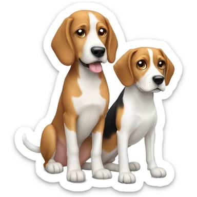 girl 8 years old dog with beagle sticker
