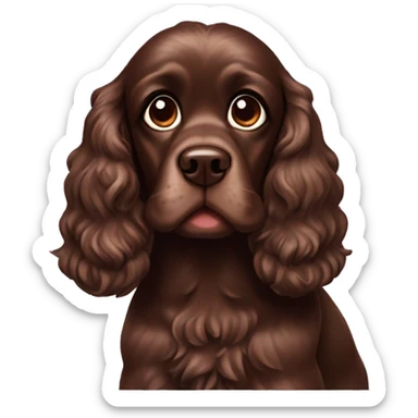 Chocolate cocker spaniel  sticker