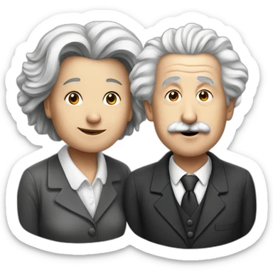 Mixture between merkel and einstein sticker