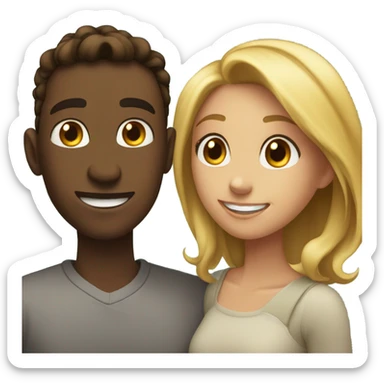 girl with boyfriend sticker