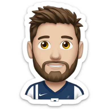 messi with nike in the t shirt sticker