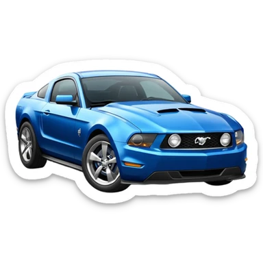 Mustang 2010 blue sticker
