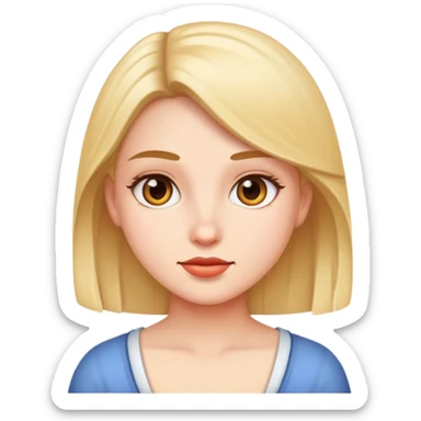 realistic portrait of girl sticker