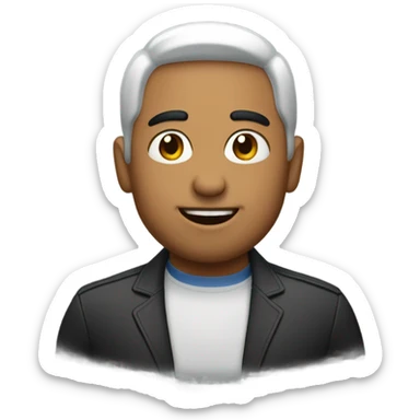 Carlos wearing a t ahora sticker