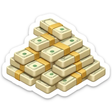 plain ivory money sticker