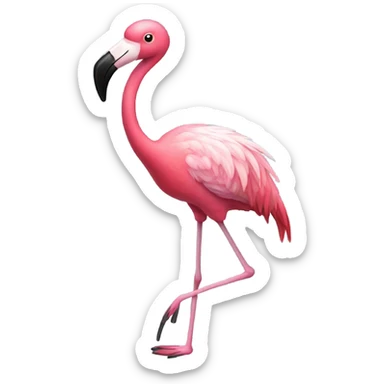 Flamingo tap dancing sticker