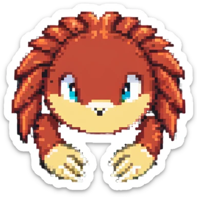 Knuckles the Echidna face from Sonic the Hedgehog sticker