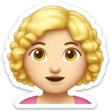 fatty girl on a diet sticker