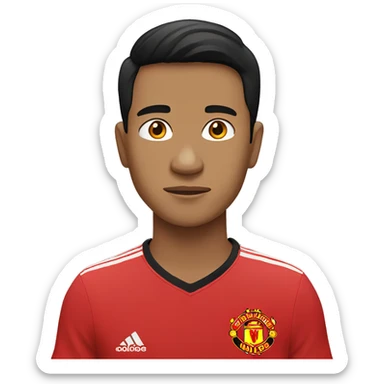 Filipino wearing a manchester united shirt sticker