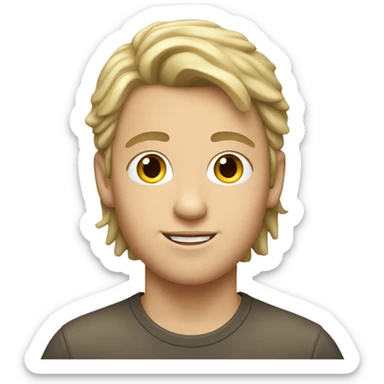 white boy with earrings and a mullet sticker