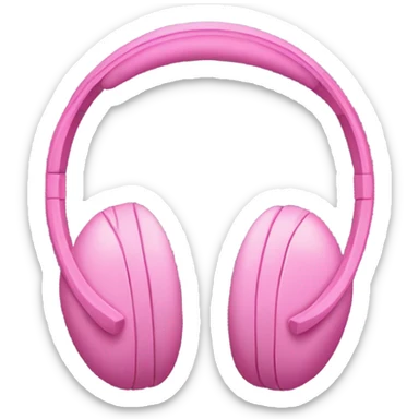 Pink headphones sticker