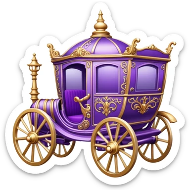 Realistic purple chariot sticker