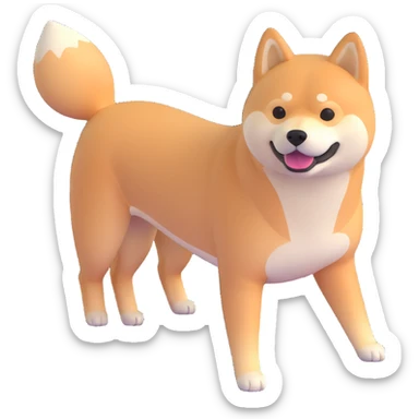 shiba inu, fitness sticker