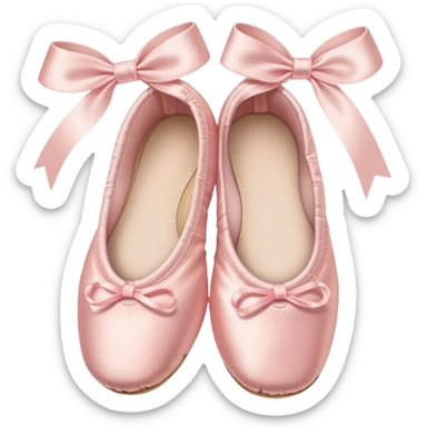 pastel pink ballet shoes sticker