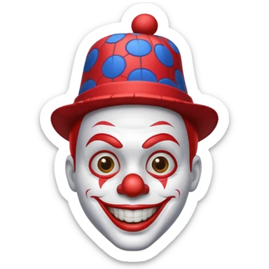 Payaso con gorro de spiderman sticker