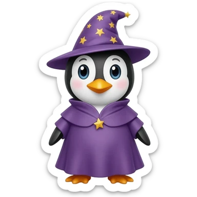 Penguin Wizard sticker